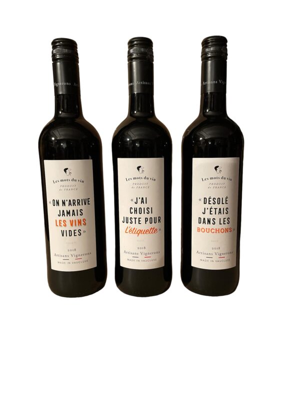 IGP Vaucluse Les Mots du Vin Rouge Bouchon à Vis 2018 75cL Rhonéa