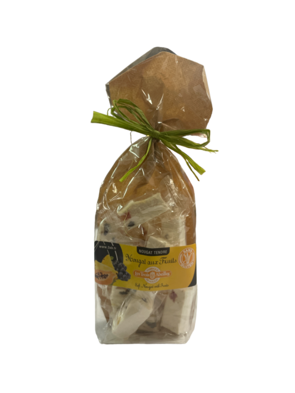 Sachet de Nougat tendre aux fruits exotiques 150g Trois Abeilles