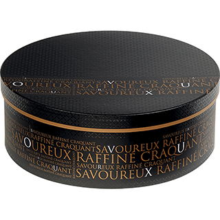Coffret Rond Savoureux Noir 33,5x12cm