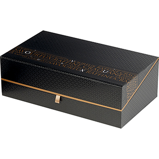 Coffret Rectangle Savoureux Noir 31x18x10cm