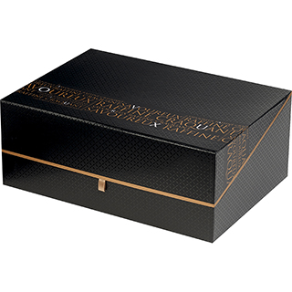 Coffret Rectangle Savoureux Noir 35x25x14cm