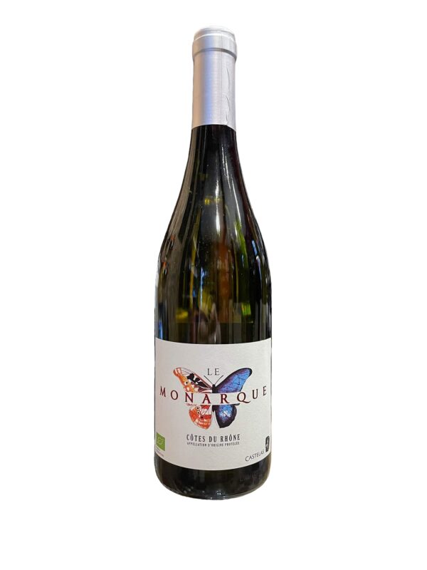 Côtes du Rhone Le Monarque Blanc BIO 2022 75cL Les Vignerons du Castelas