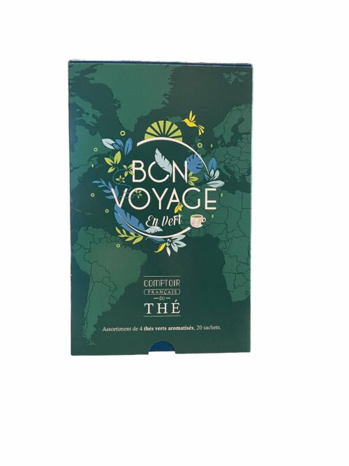 Coffret de 20 Sachets de Thé Vert (5*4 Références) "Bon Voyage en Vert" 40g Comptoir Français du Thé