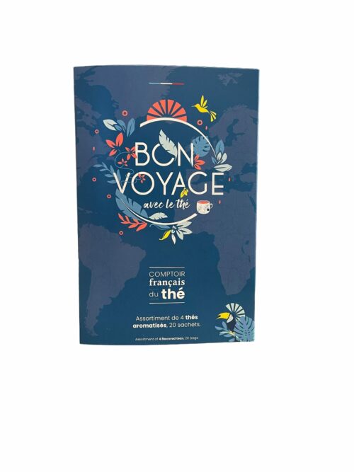 Coffret de 20 Sachets de Thés (5*4 Références) "Bon Voyage Gourmand" Bleu 40g Comptoir Français du Thé
