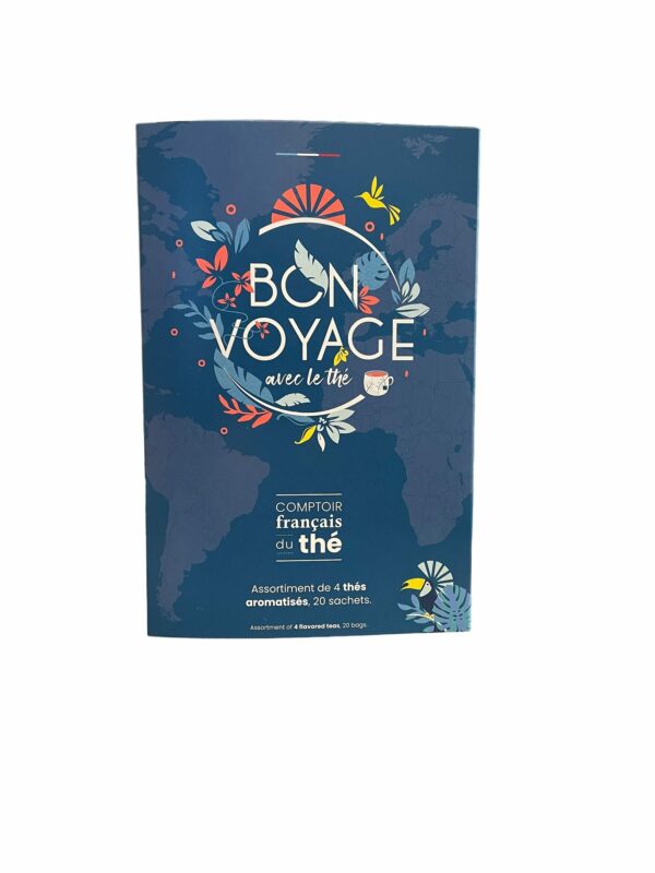 Coffret de 20 Sachets de Thés (5*4 Références) "Bon Voyage Gourmand" Bleu 40g Comptoir Français du Thé
