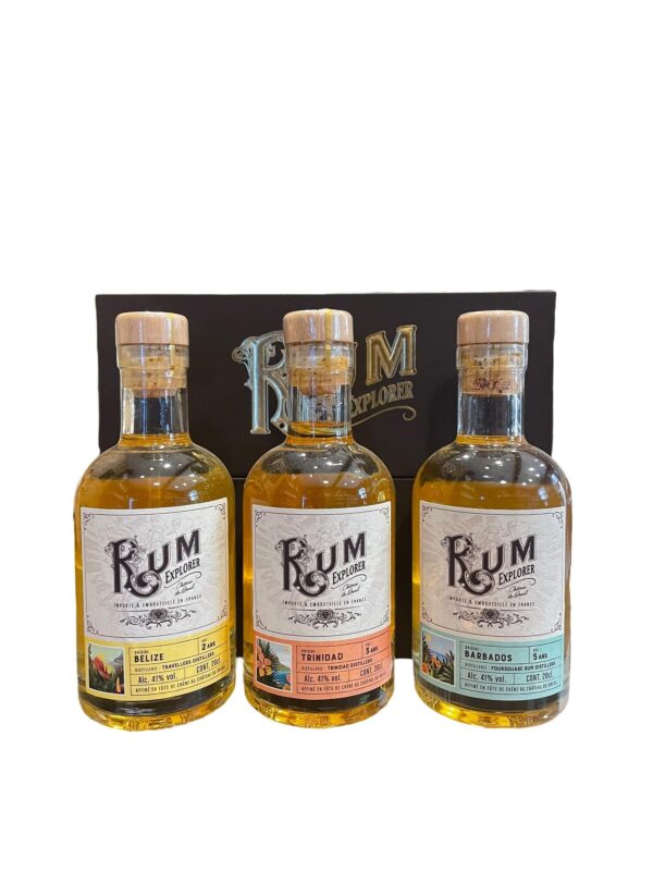 Coffret Voyage Caraibes (Trinidad, Barbades & Belize) 20cL - Rum Explorer