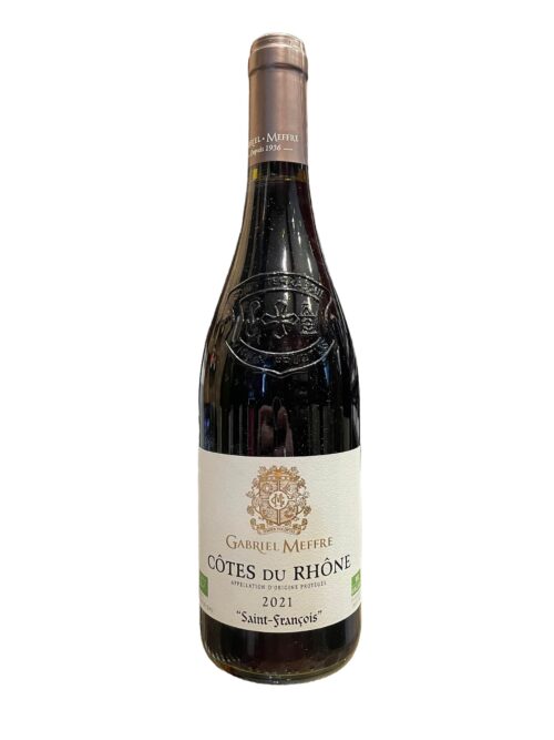Côtes du Rhône Rouge BIO Saint François 2021 75cL Meffre