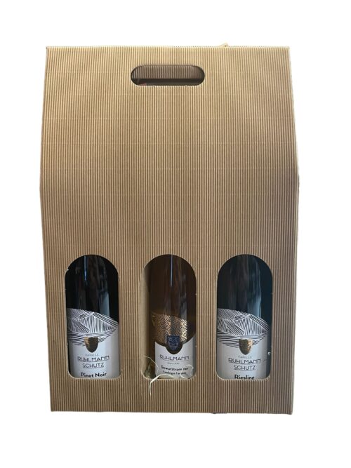 Coffret "Meilleur au Monde" Gewurztraminer VT 50cL, Pinot Noir 75cL & Riesling 75cL Famille Ruhlmann Schutz