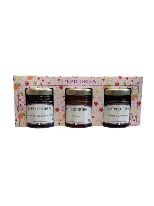 Réglette 3 Pots - Confiture (Abricot, Figues de Provence, Fraise) 3x 50g L'Epicurien