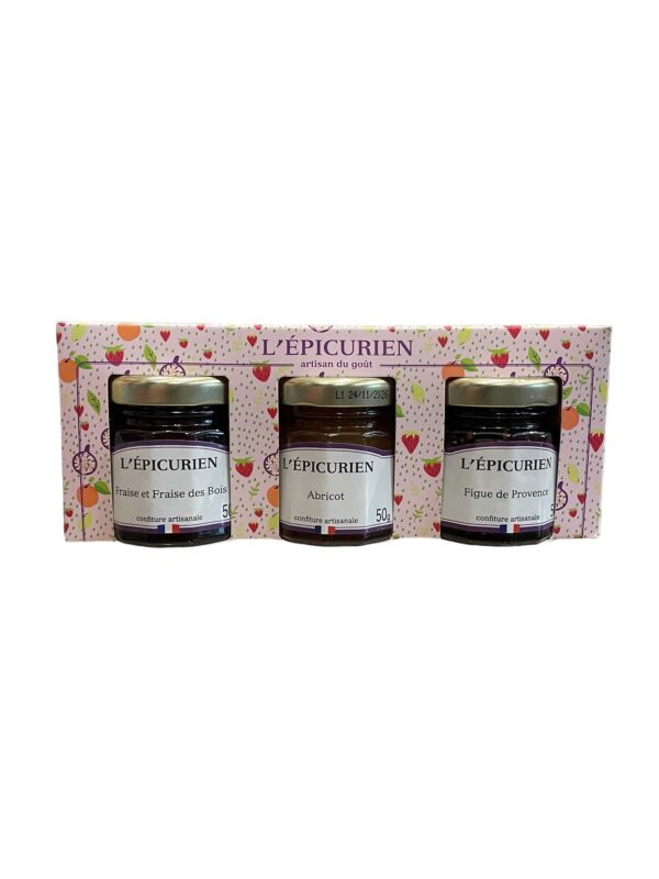 Réglette 3 Pots - Confiture (Abricot, Figues de Provence, Fraise) 3x 50g L'Epicurien
