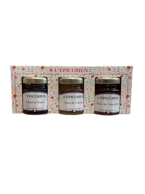 Réglette 3 Pots - Autour des Fleurs (Pétale de Rose, Violettes, Coquelicot) 3x 50g L'Epicurien