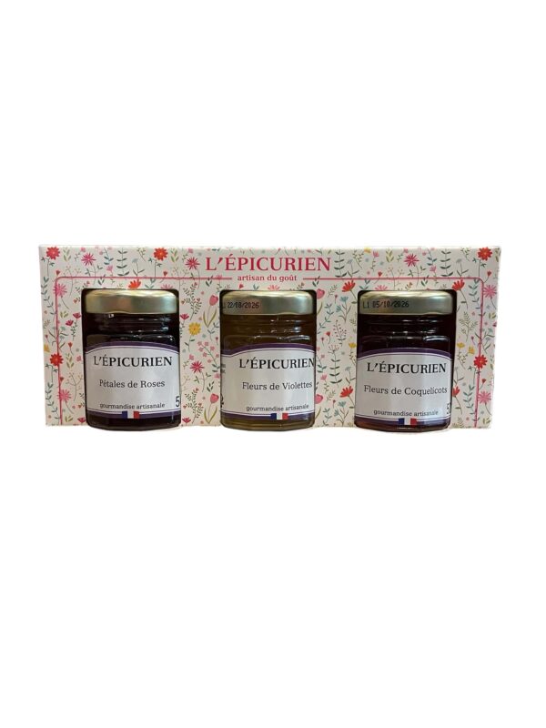 Réglette 3 Pots - Autour des Fleurs (Pétale de Rose, Violettes, Coquelicot) 3x 50g L'Epicurien