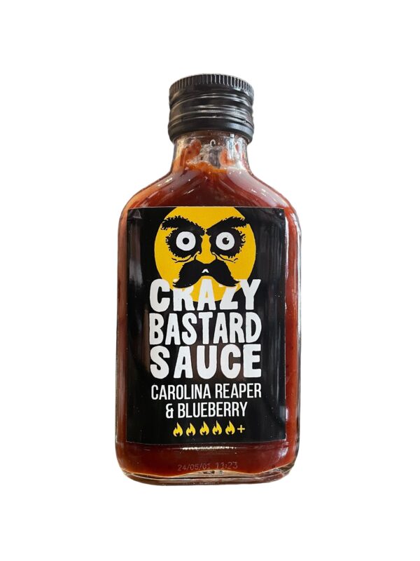 Hot Sauce Carolina Reaper & Myrtille 10/10 100ml Crazy Bastard