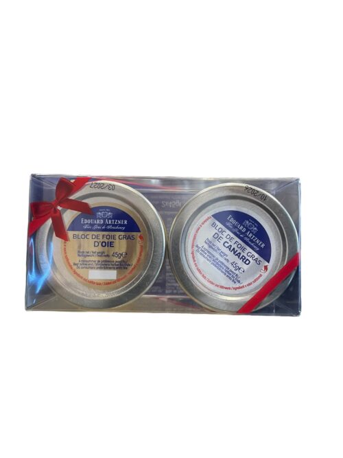 Duo Bloc de Foie Gras (Oie & Canard) 2x45g Edouard Artzner