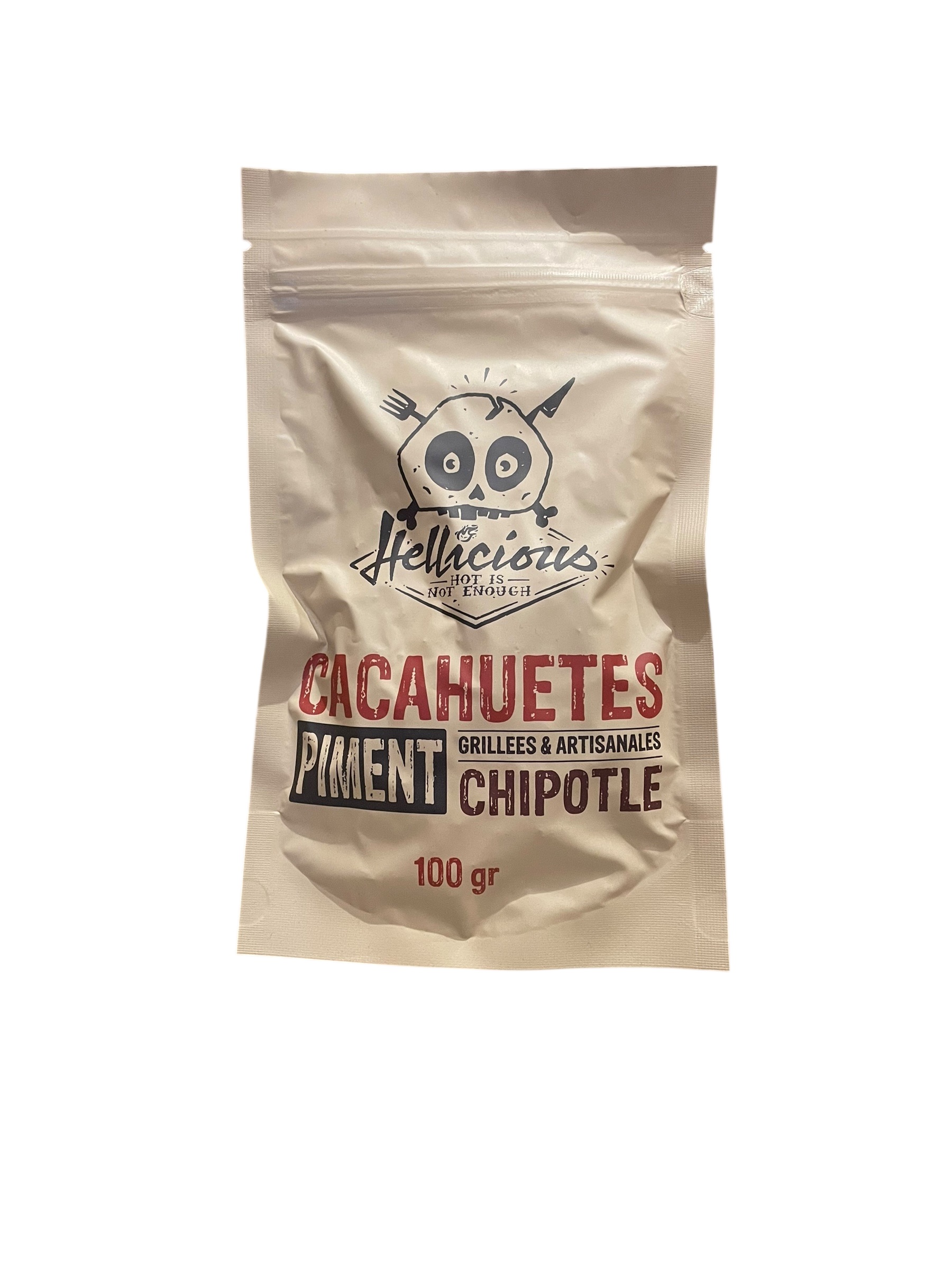 VINA1521 Sachet Cacahuète au Piment Chipotle 100g Hellicious