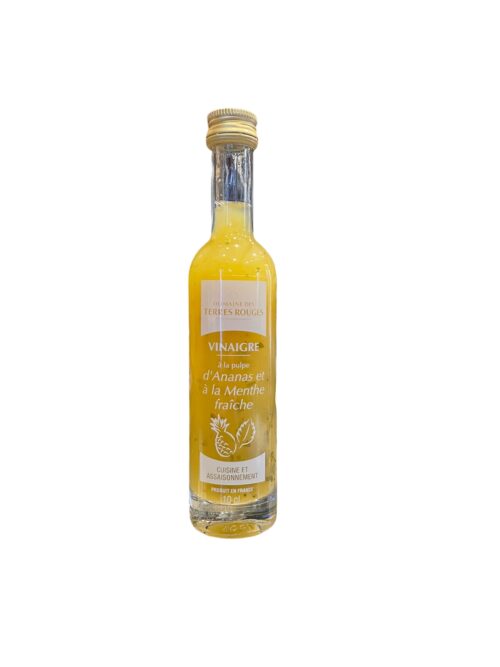 Vinaigre à la Pulpe de Fruits Ananas et Menthe Fraîche 10cL Domaine des Terres Rouges